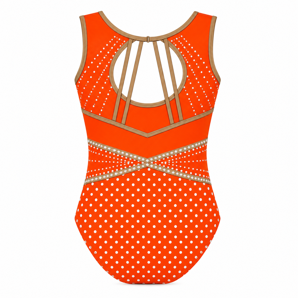 SUNBEAM ORANGE POLKADOT LEOTARD