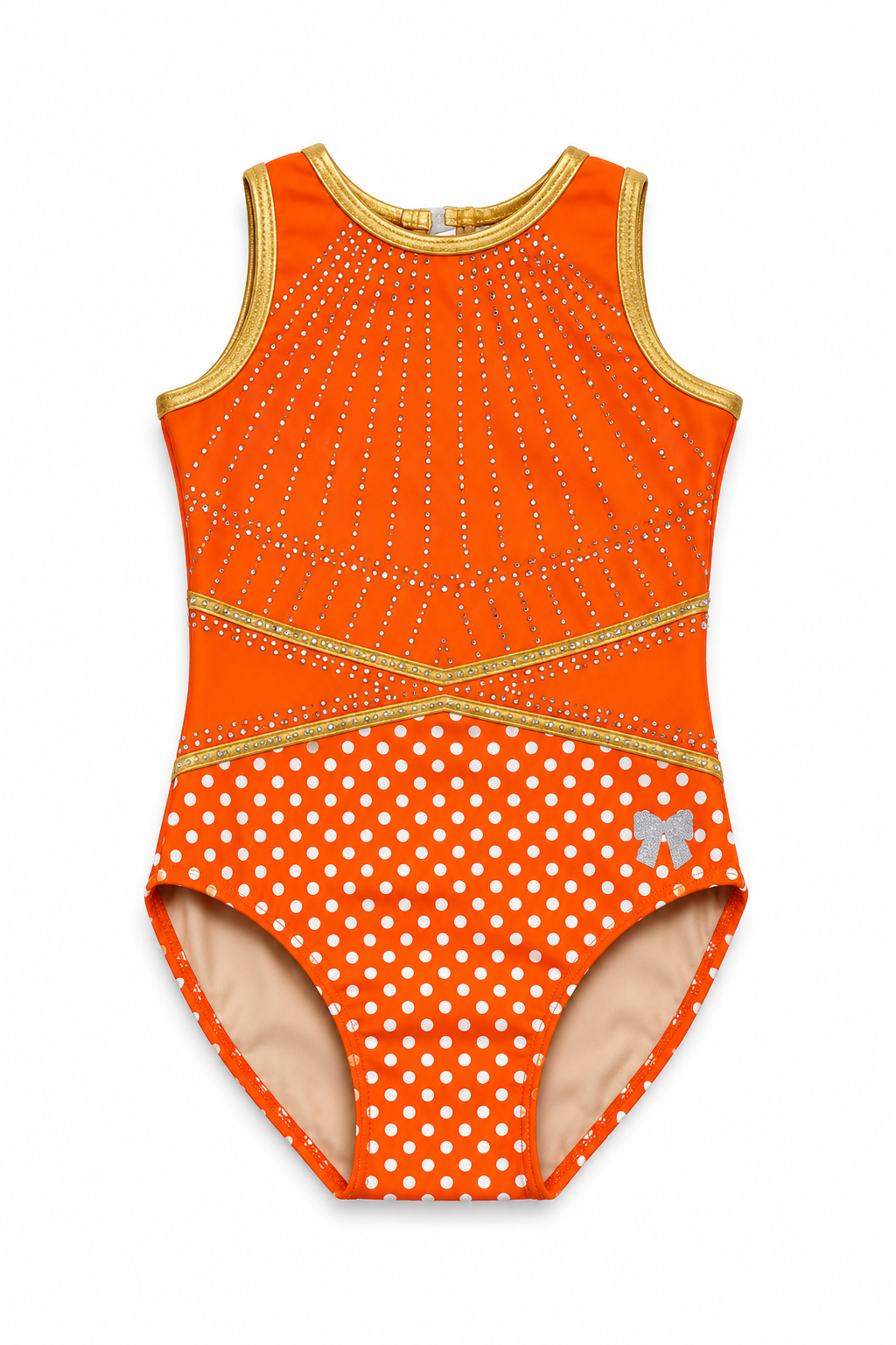 SUNBURST ORANGE POLKADOT LEOTARD