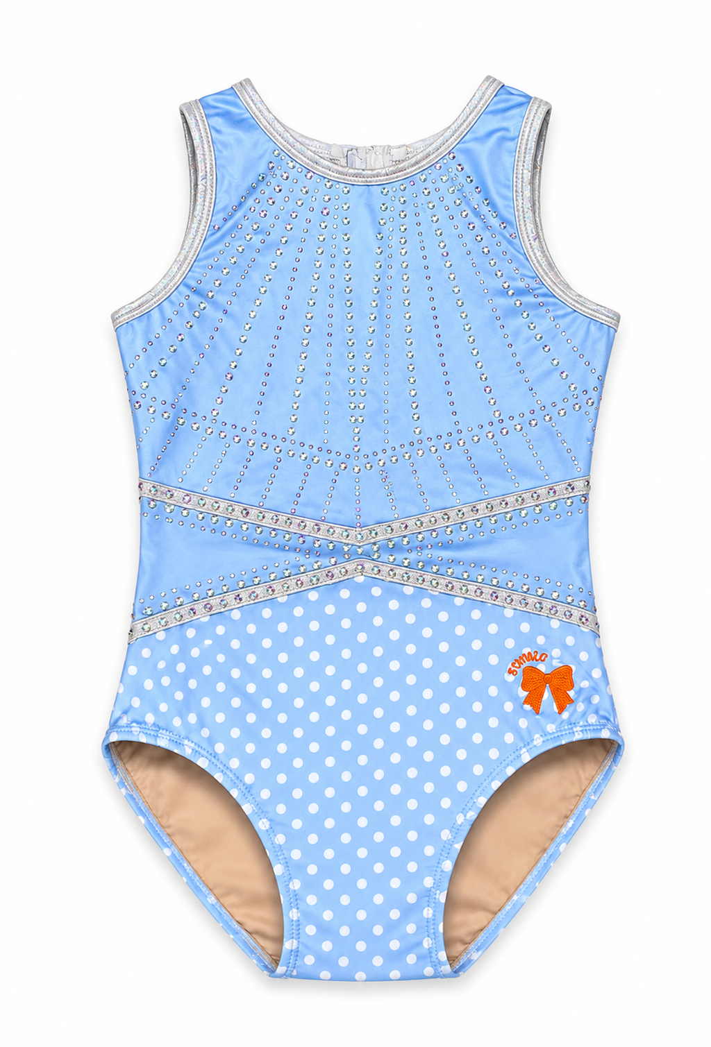 SKYBURST BLUE POLKADOT LEOTARD