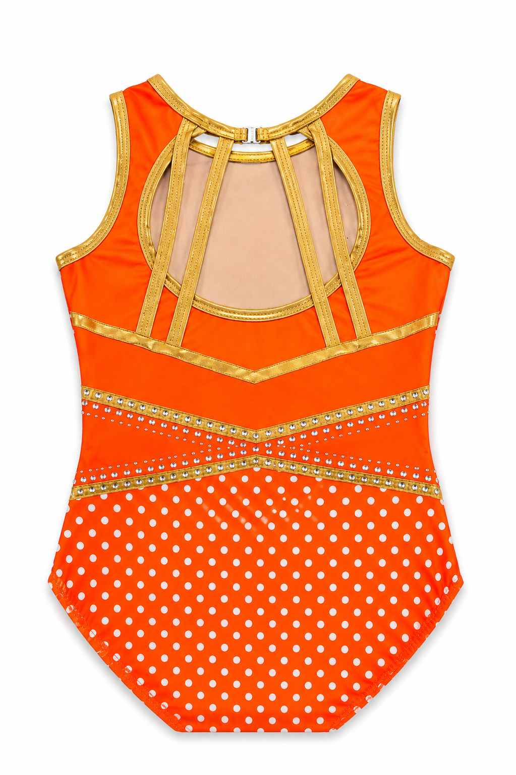 SUNBURST ORANGE POLKADOT LEOTARD