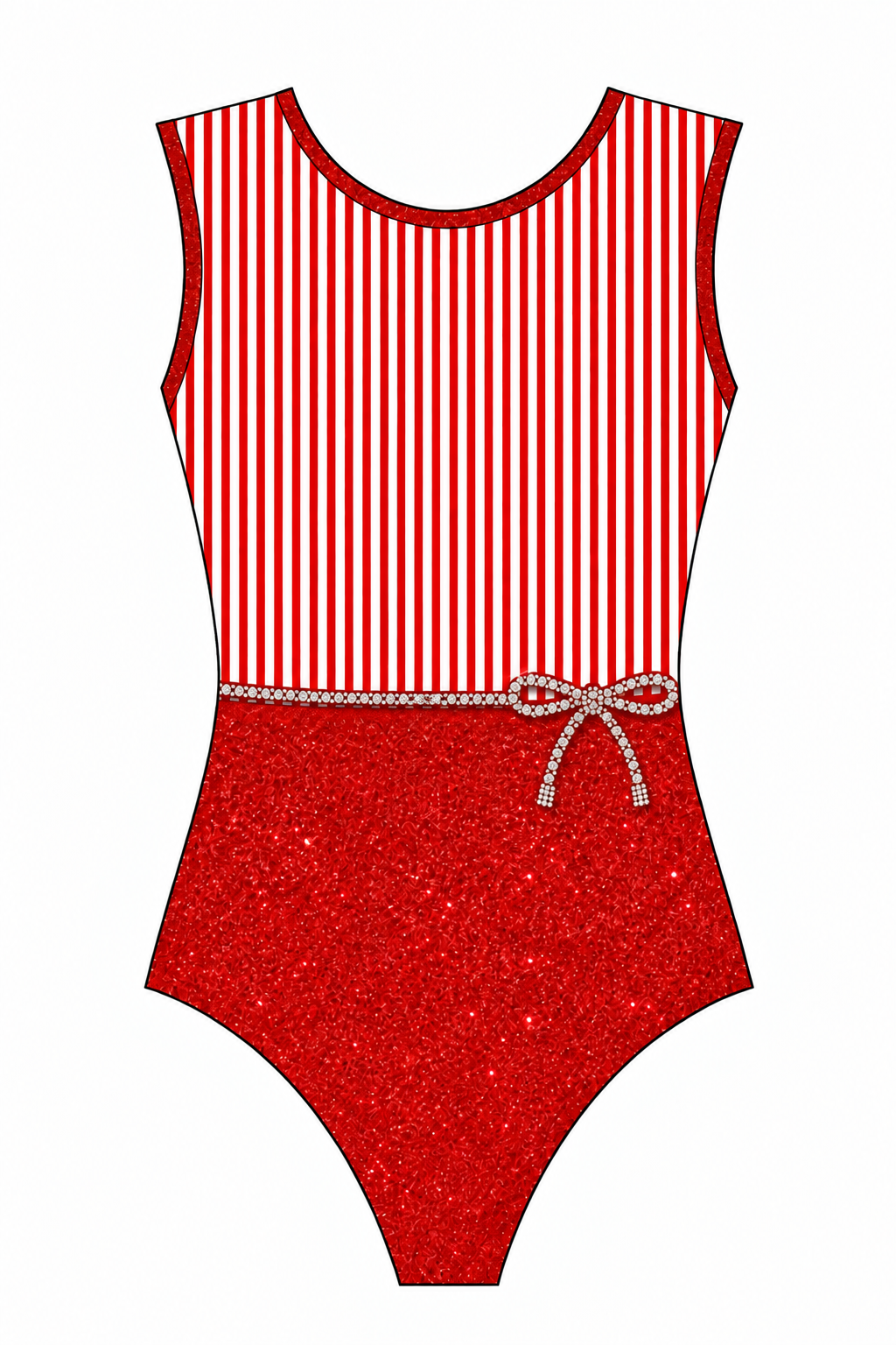 CHRISTMAS RED BOW LEOTARD (PRE ORDER CLOSES 20TH OCTOBER)