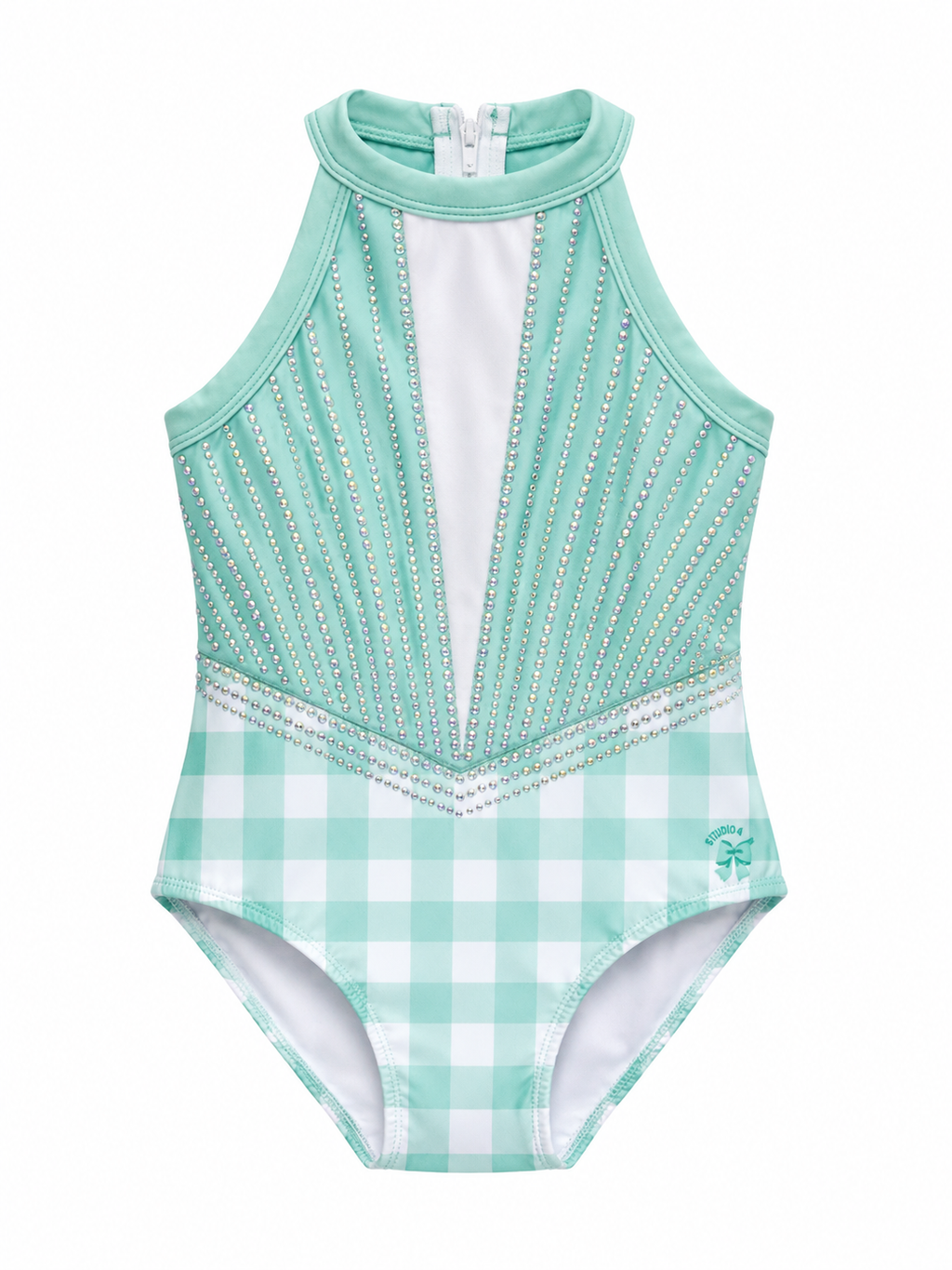 MINT GREEN GINGHAM LEOTARD