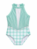 MINT GREEN GINGHAM LEOTARD