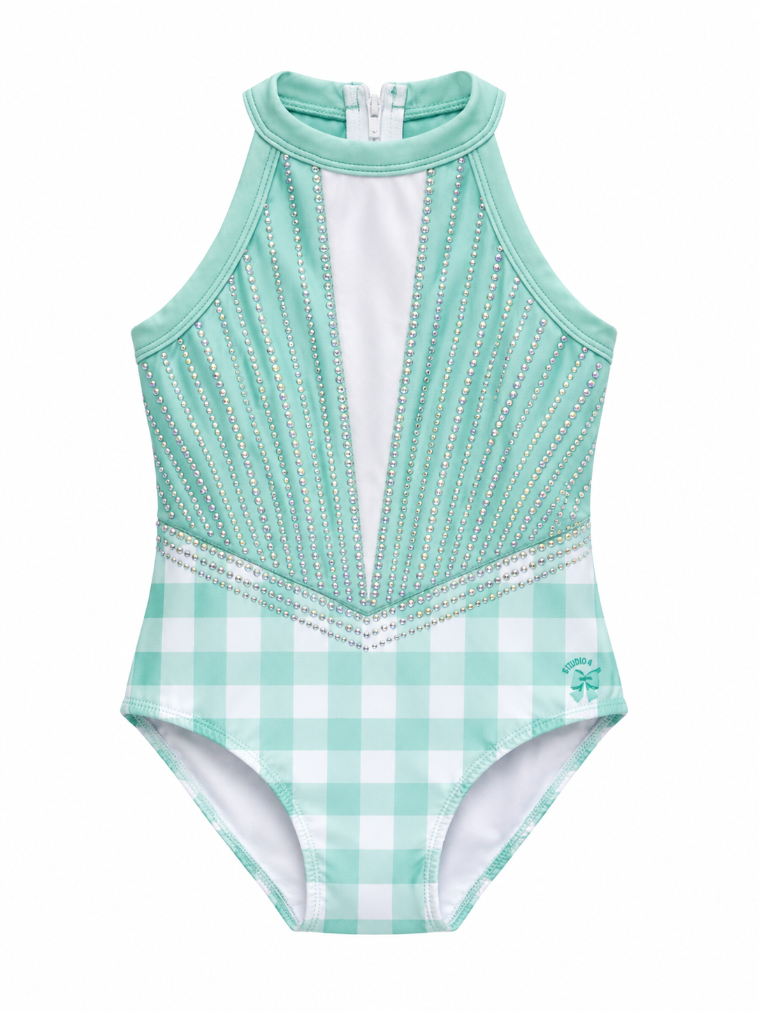 MINT GREEN GINGHAM LEOTARD
