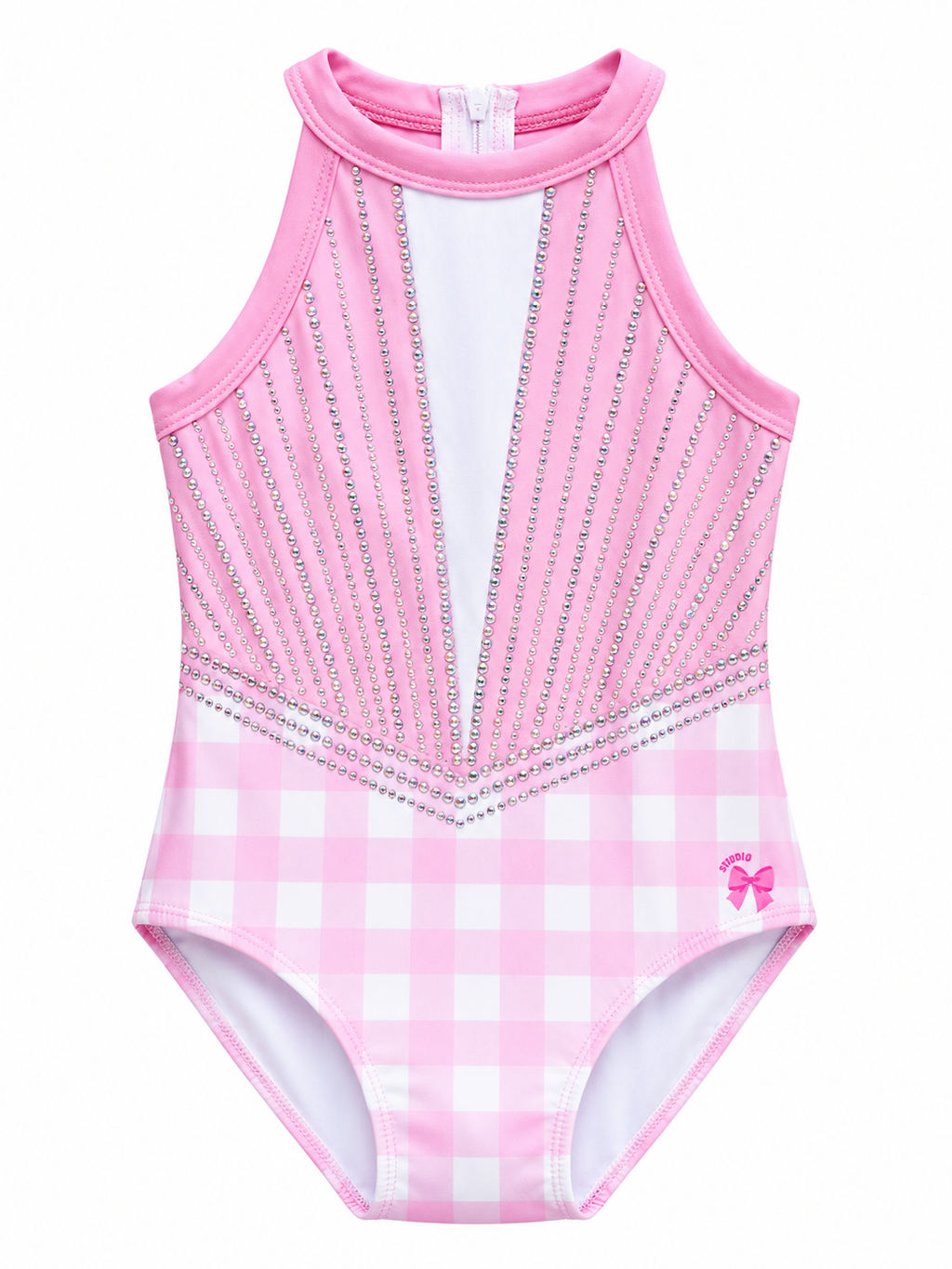 BABY PINK GINGHAM LEOTARD