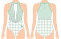 MINT GREEN GINGHAM LEOTARD